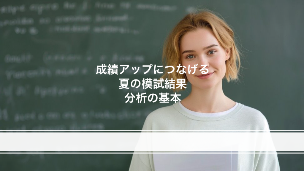 成績アップにつなげる夏の模試結果分析の基本